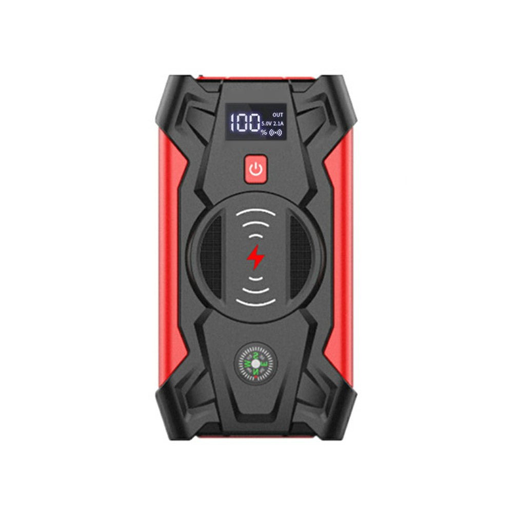 J13 Portable Car Jump Starter 12V Car Emergency Starter Cell Phone Power Bank with Wireless Charging (EU Plug)