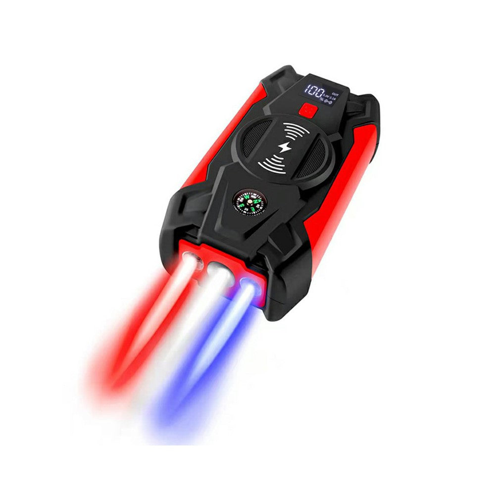 J13 Portable Car Jump Starter 12V Car Emergency Starter Cell Phone Power Bank with Wireless Charging (EU Plug)