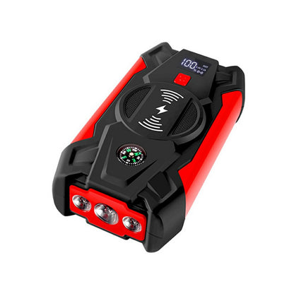 J13 Portable Car Jump Starter 12V Car Emergency Starter Cell Phone Power Bank with Wireless Charging (EU Plug)