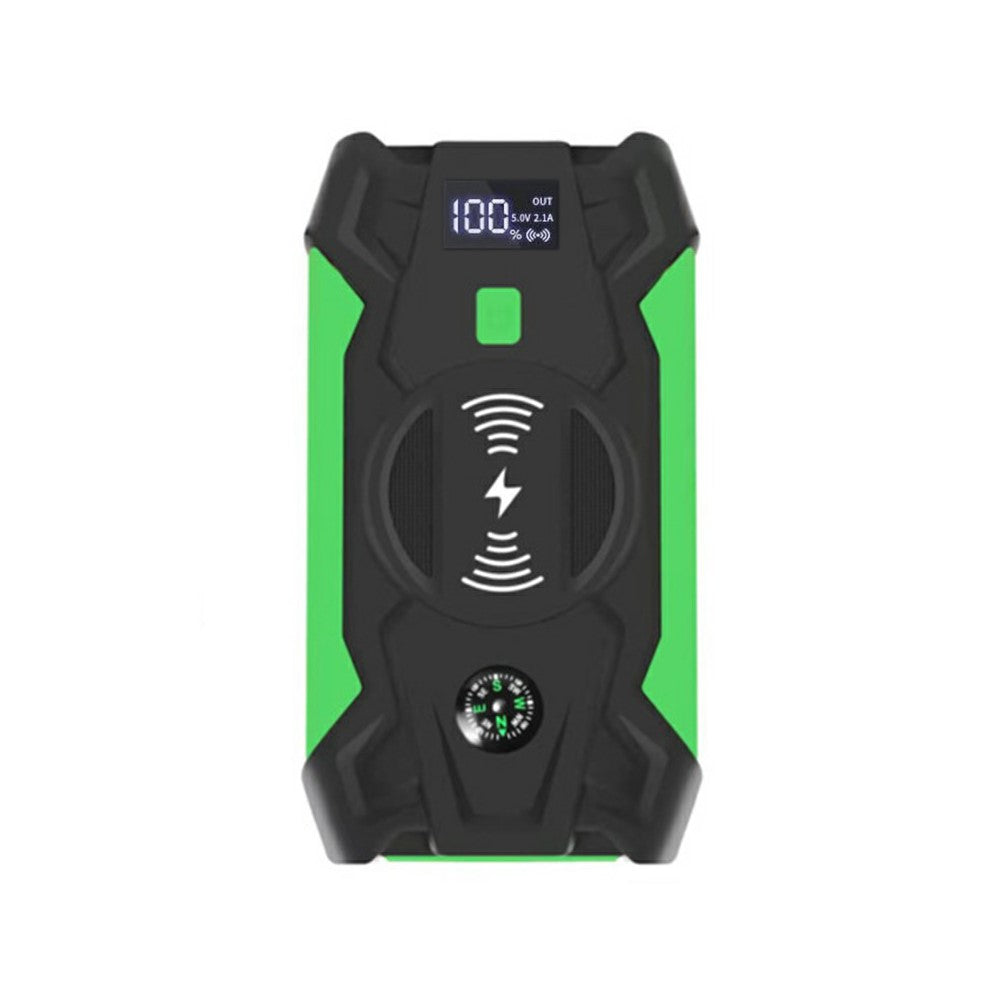 J13 Portable Car Jump Starter 12V Car Emergency Starter Cell Phone Power Bank with Wireless Charging (EU Plug)