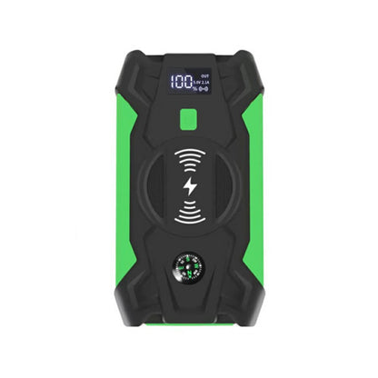 J13 Portable Car Jump Starter 12V Car Emergency Starter Cell Phone Power Bank with Wireless Charging (EU Plug)