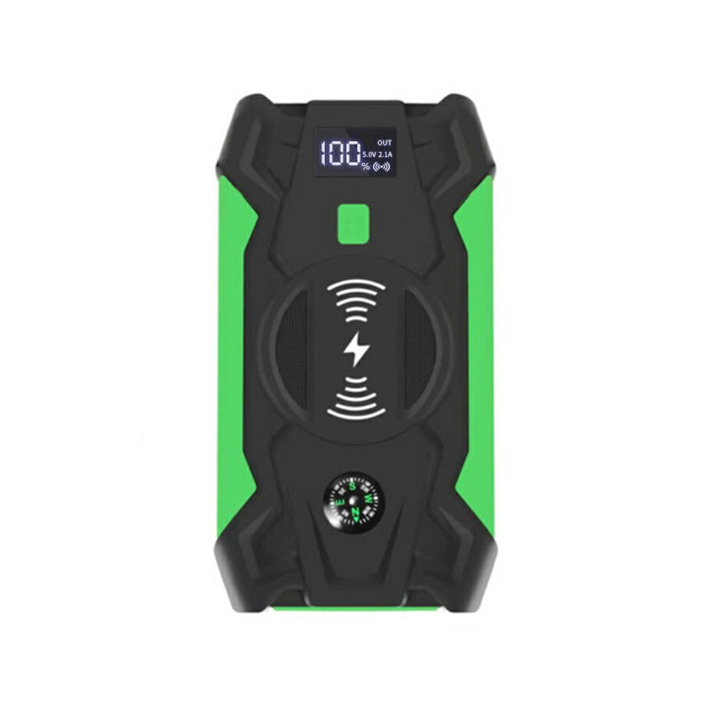 J13 Portable Car Jump Starter 12V Car Emergency Starter Cell Phone Power Bank with Wireless Charging (EU Plug)