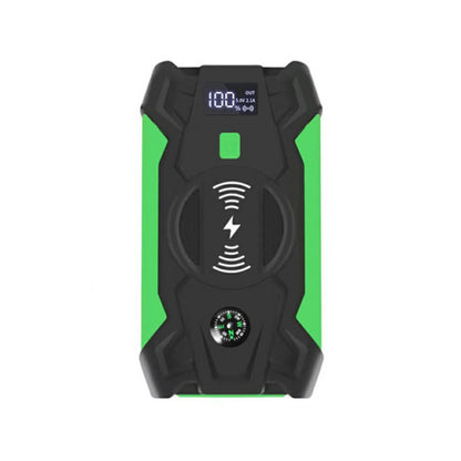 J13 Portable Car Jump Starter 12V Car Emergency Starter Cell Phone Power Bank with Wireless Charging (EU Plug)