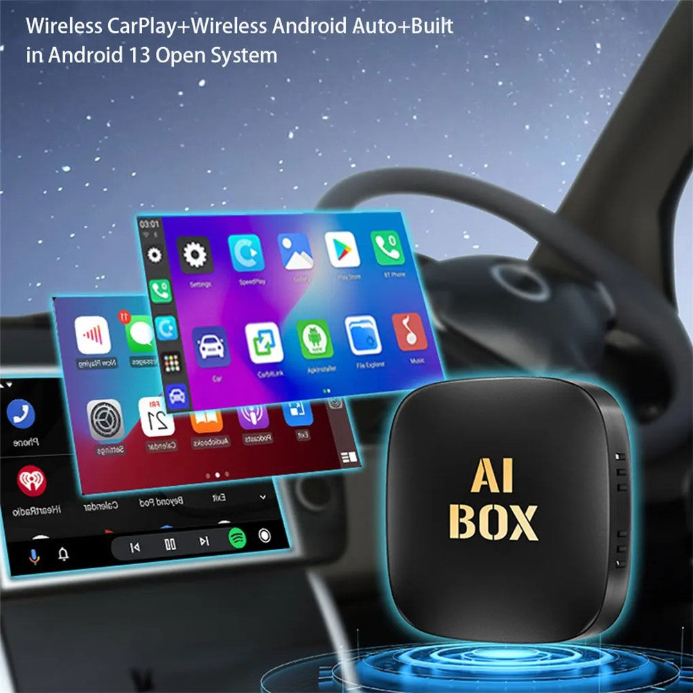 Android 13 AI Box: Wireless CarPlay/Android Auto, Netflix/YouTube, Adapter