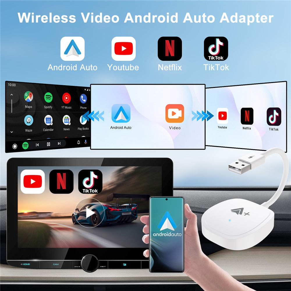 020-7++ Wireless Android Auto Adapter – Video-Streaming & Dongle
