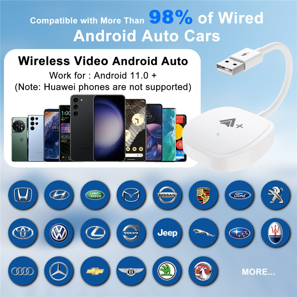 020-7++ Wireless Android Auto Adapter – Video-Streaming & Dongle