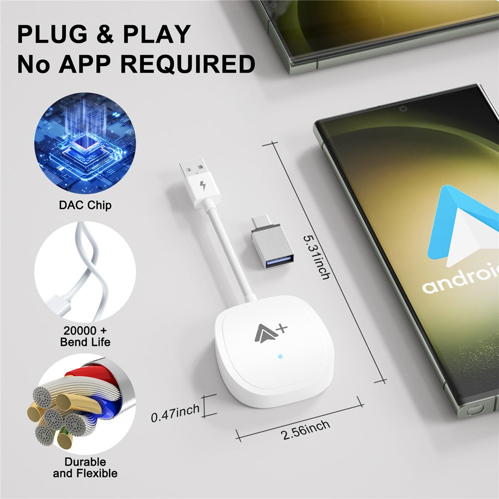 020-7++ Wireless Android Auto Adapter – Video-Streaming & Dongle
