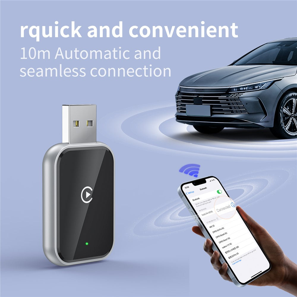 348 Wireless CarPlay Adapter: iPhone von kabelgebunden auf kabellos umrüsten (nur für integriertes CarPlay)