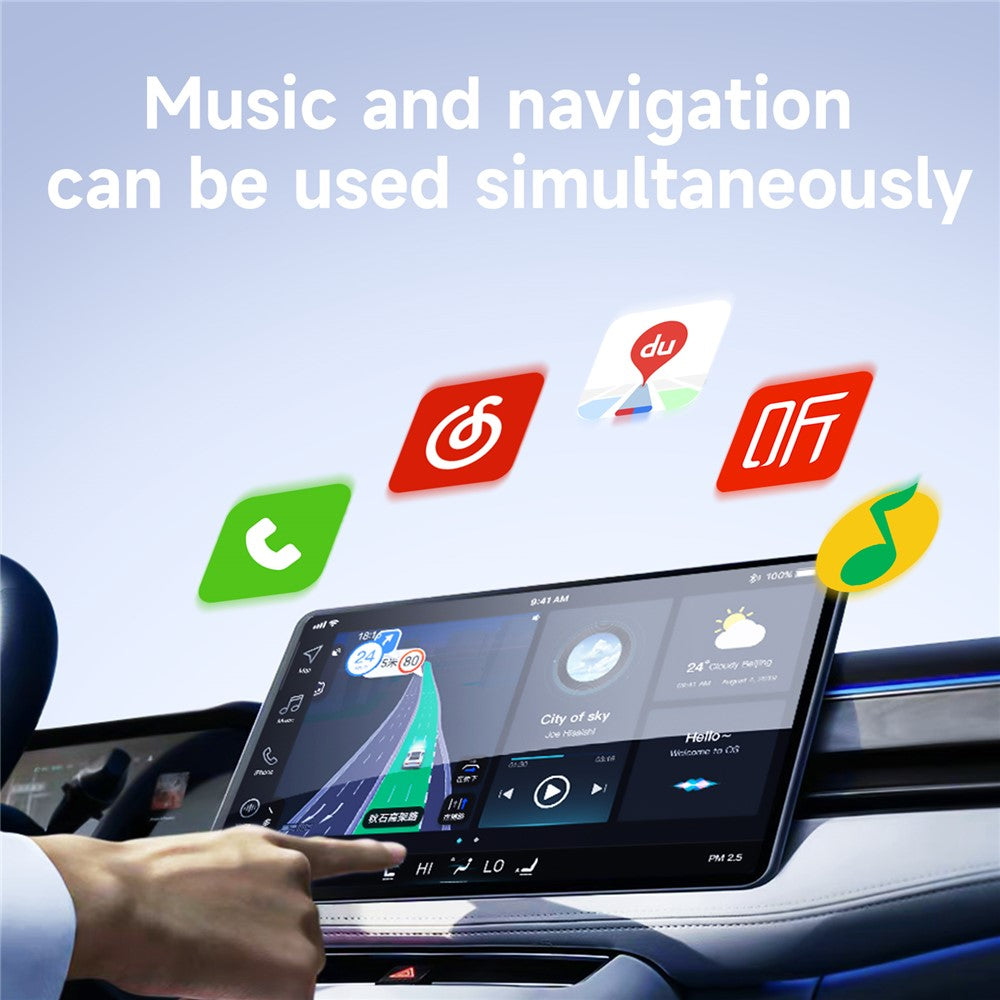 348 Wireless CarPlay Adapter: iPhone von kabelgebunden auf kabellos umrüsten (nur für integriertes CarPlay)