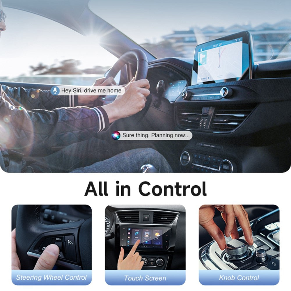 2-in-1 Auto Wireless CarPlay & Android Auto Adapter: Wired Nachrüsten