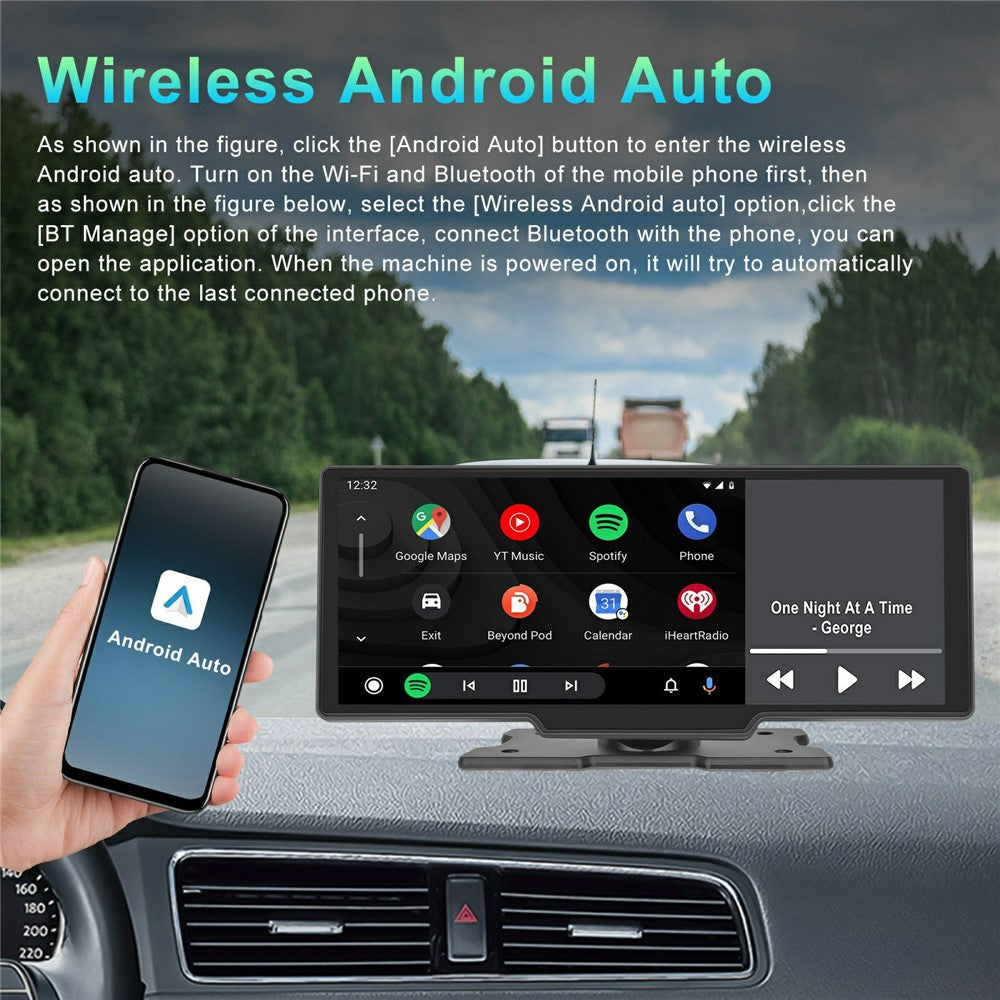 10.26 Zoll Touchscreen CarPlay Android Auto FM Transmitter mit Rückfahrkamera
