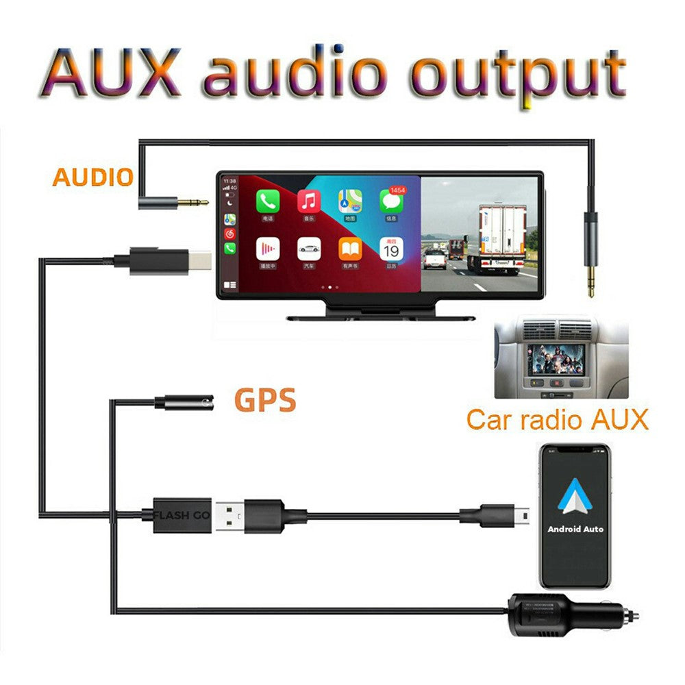 10.26 Zoll Touchscreen CarPlay Android Auto FM Transmitter mit Rückfahrkamera