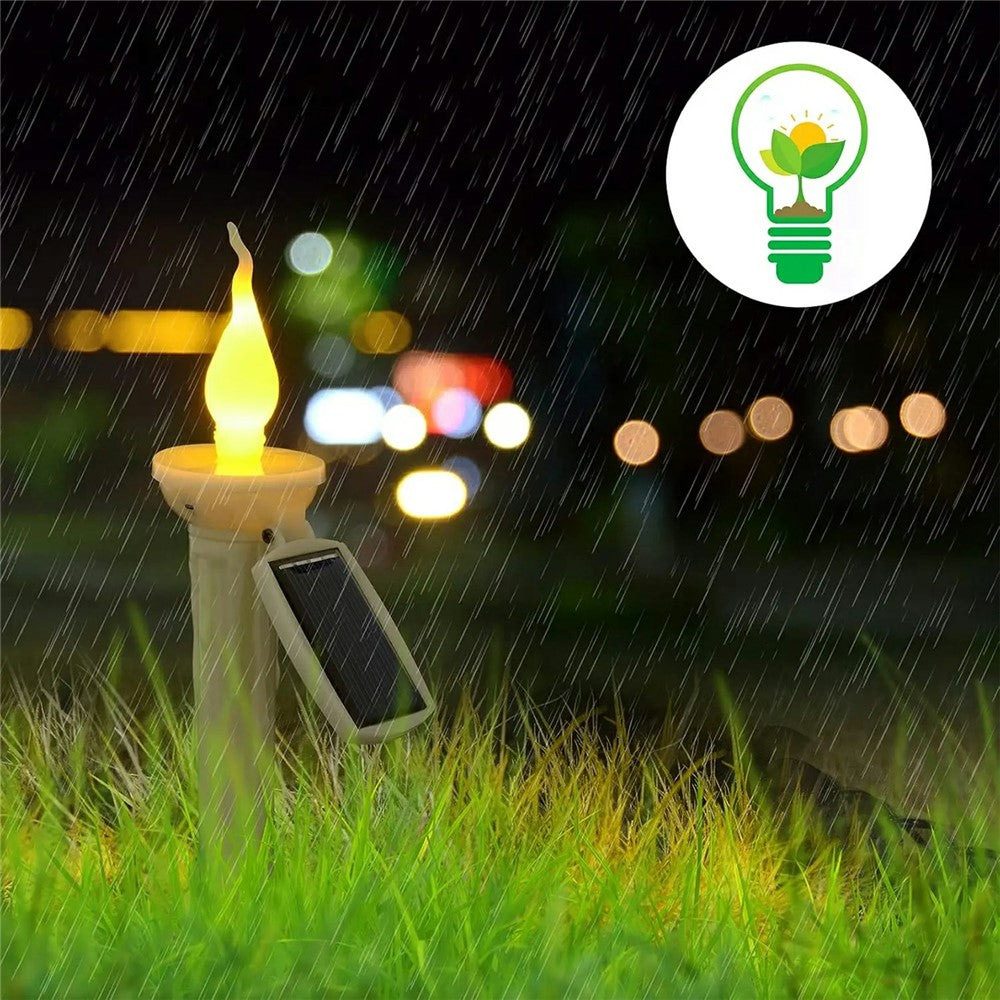 4Pcs Outdoor Solar Candle Lights LED Garden Stake Lamps Halloween Decor for Lawn / Patio / Yard