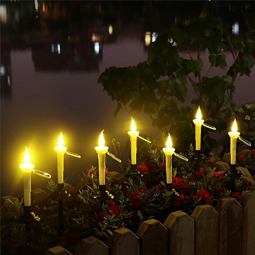 4Pcs Outdoor Solar Candle Lights LED Garden Stake Lamps Halloween Decor for Lawn / Patio / Yard