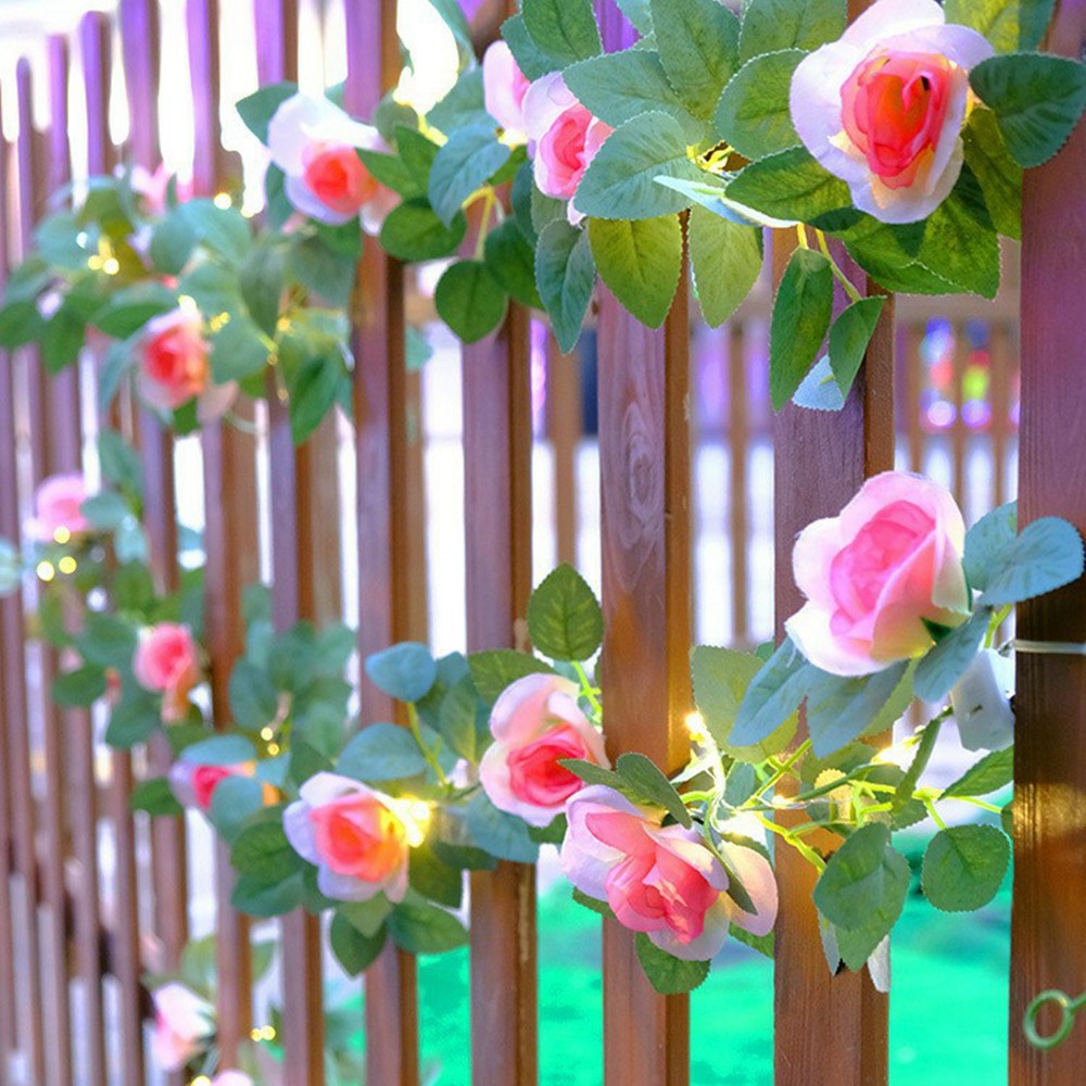 10m 100 LED Solar Powered Rose String Light 8 Modes Outdoor Garden Landscape Decorative Lamp