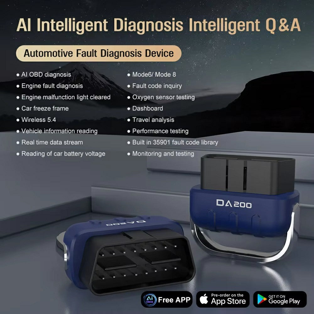 DA200 Bluetooth OBD2 Auto Diagnose Scanner Motorkennung Fehlercode Auslesegerät
