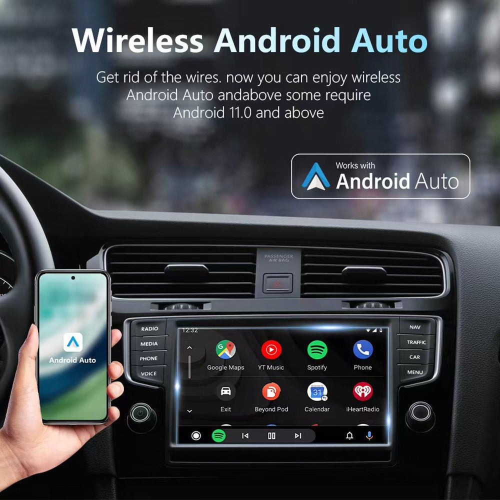 2-in-1 KI Box: Kabelloser CarPlay & Android Auto Adapter mit Navigation & Musik