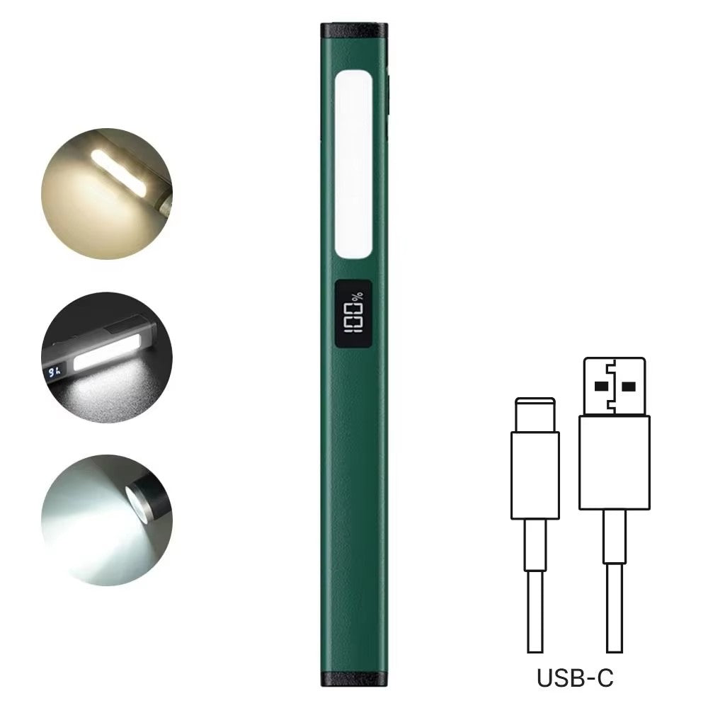 IPX4 Waterproof Mini Pen Light for Camping Work Repair 6 Modes Outdoor Magnetic Flashlight