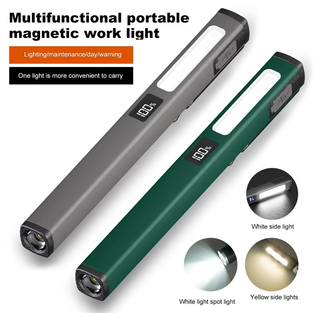 IPX4 Waterproof Mini Pen Light for Camping Work Repair 6 Modes Outdoor Magnetic Flashlight