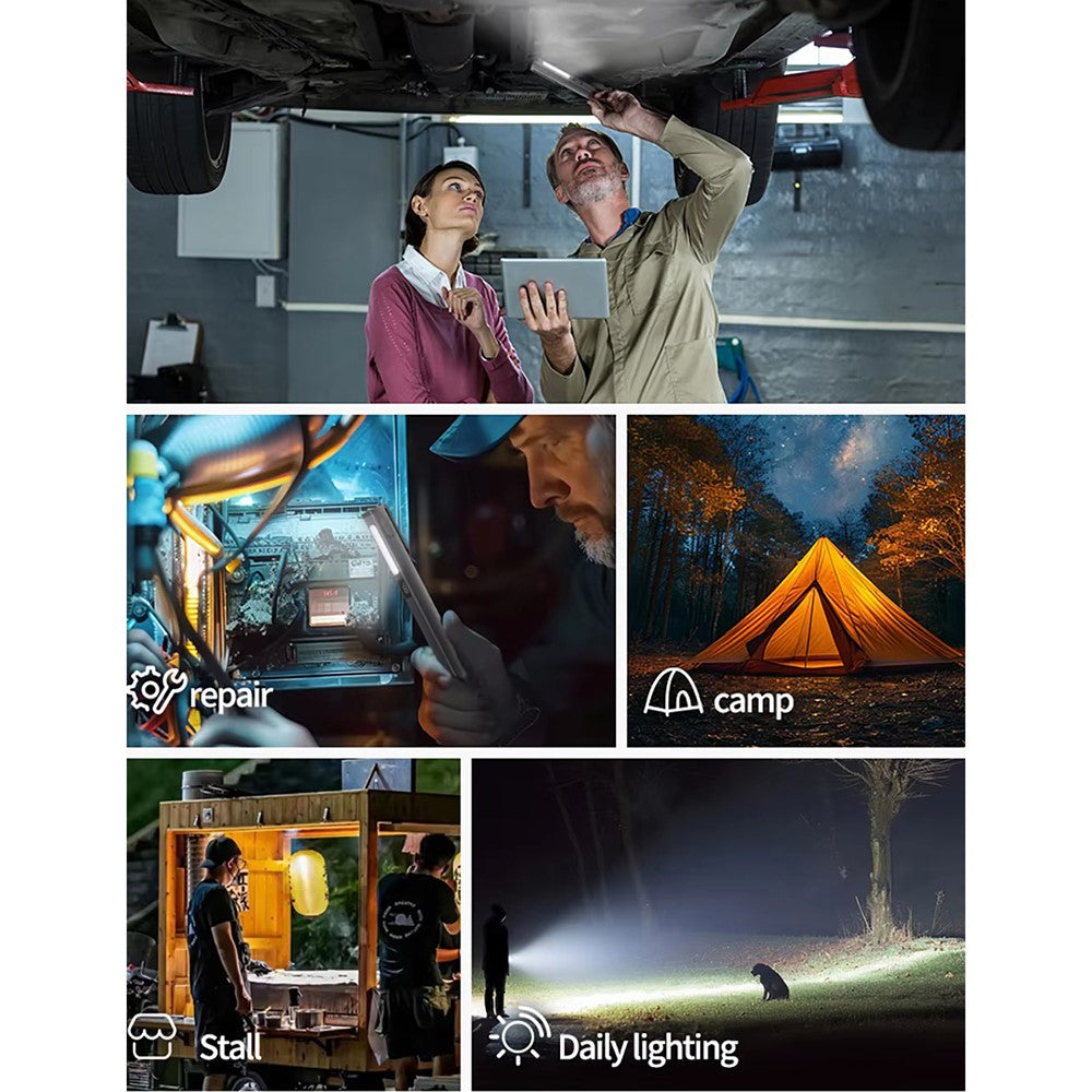IPX4 Waterproof Mini Pen Light for Camping Work Repair 6 Modes Outdoor Magnetic Flashlight