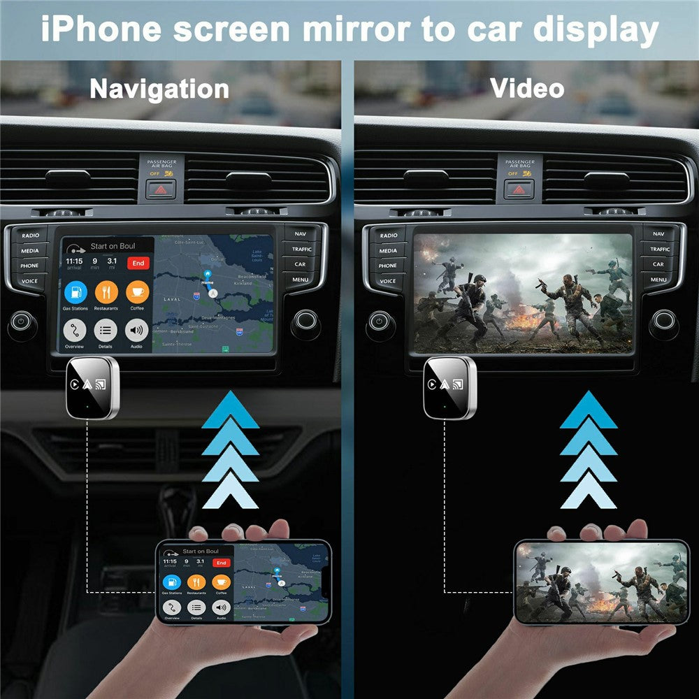 TYS-4222M: 3-in-1 Wireless CarPlay Adapter für Apple CarPlay & Android Auto