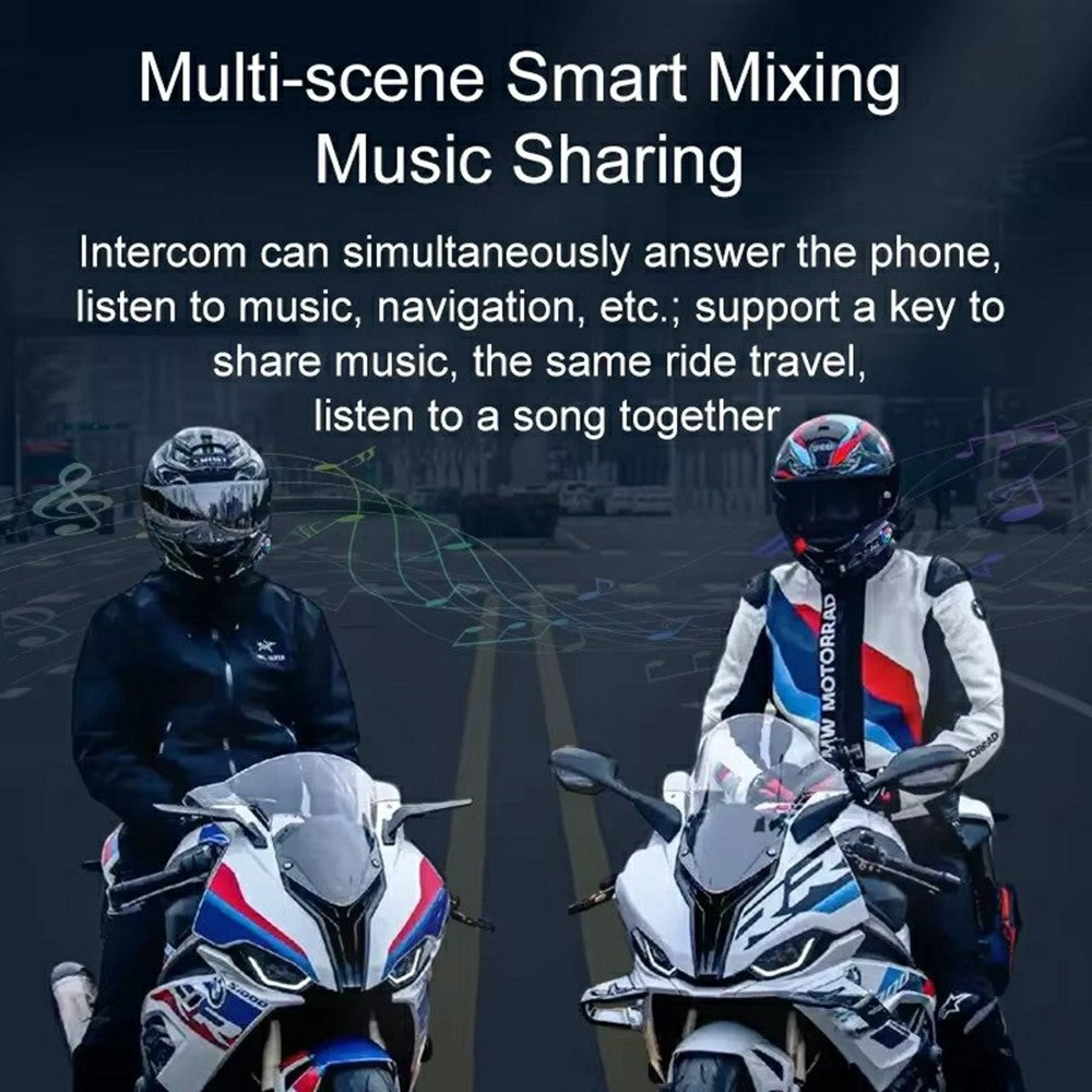 Y12 Pro Motorrad-Helm-Intercom-Headset: Kabellose Freisprecheinrichtung mit hartem Mikrofon für Fahrten