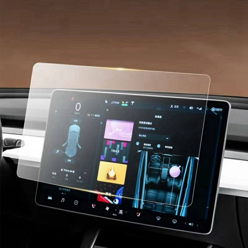 Displayschutzfolie aus Panzerglas für Tesla Model 3/Y (2019-2025) 15 Zoll Navigationsbildschirm