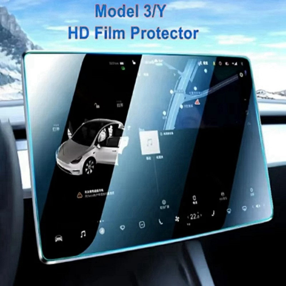 Displayschutzfolie aus Panzerglas für Tesla Model 3/Y (2019-2025) 15 Zoll Navigationsbildschirm