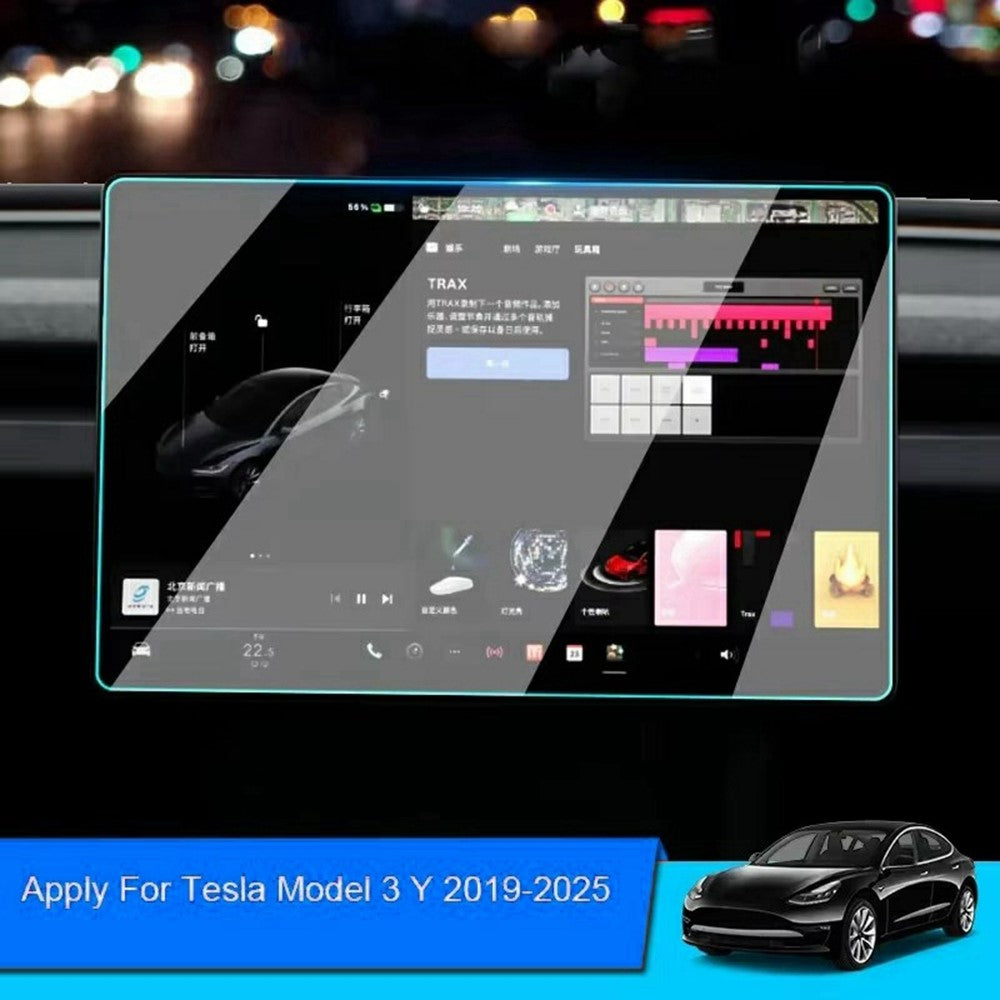 Displayschutzfolie aus Panzerglas für Tesla Model 3/Y (2019-2025) 15 Zoll Navigationsbildschirm