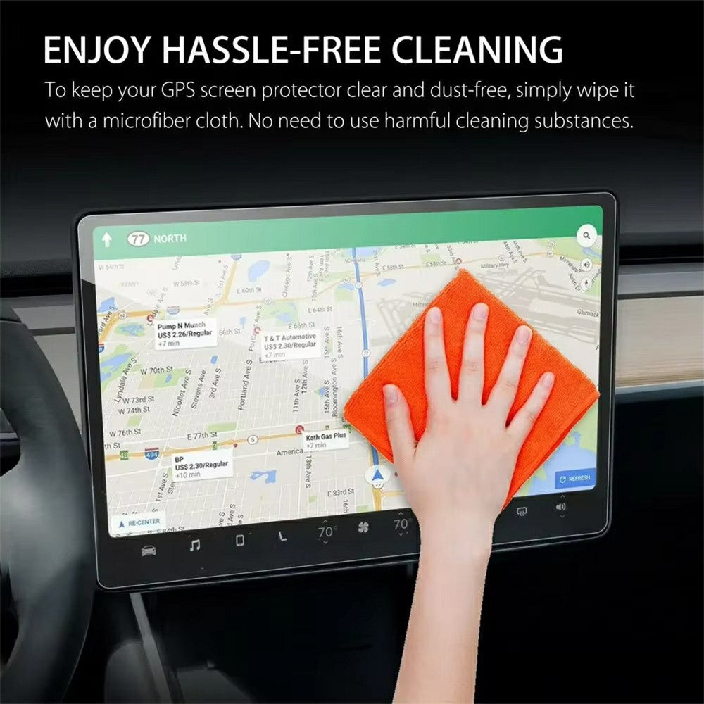 Displayschutzfolie aus Panzerglas für Tesla Model 3/Y (2019-2025) 15 Zoll Navigationsbildschirm