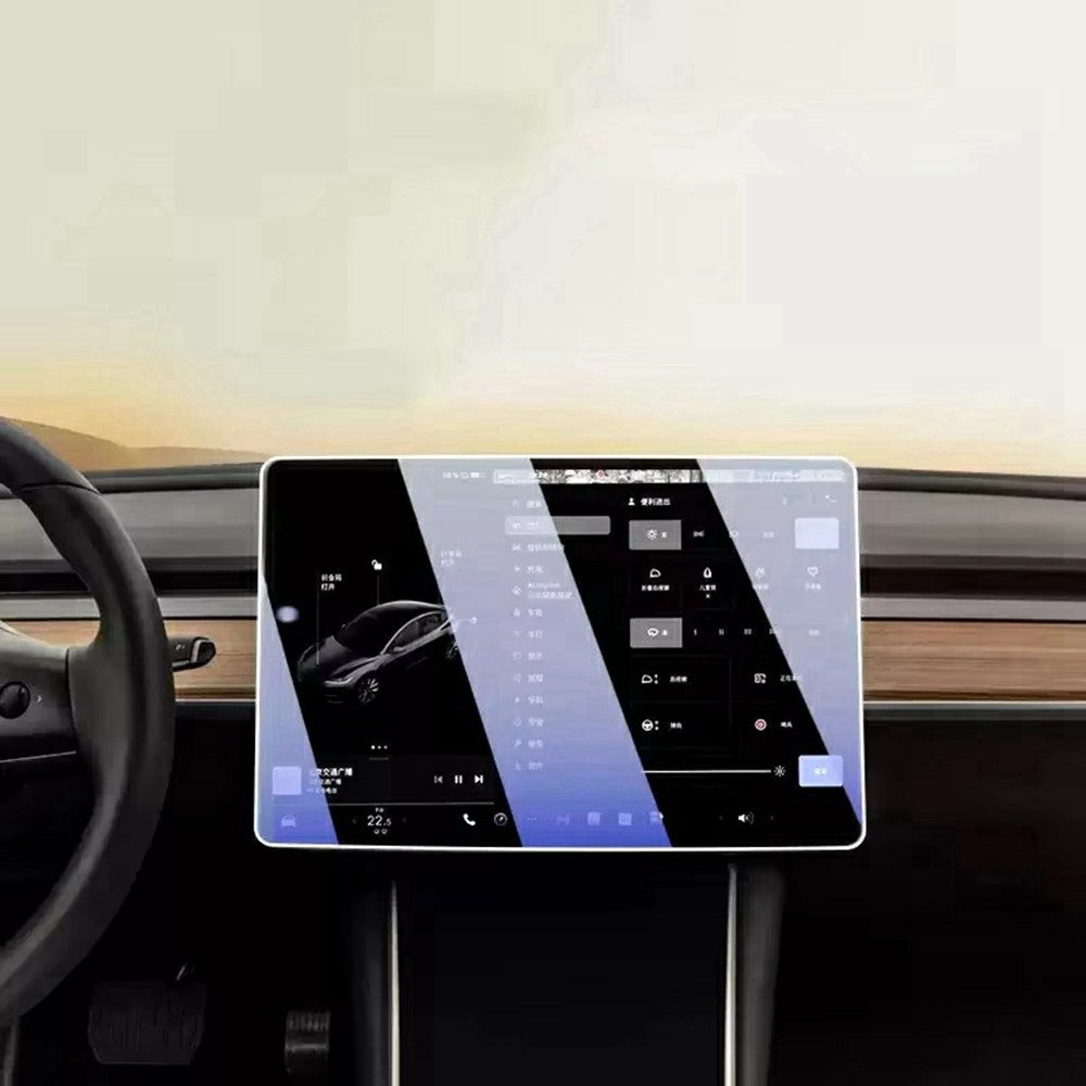 Displayschutzfolie aus Panzerglas für Tesla Model 3/Y (2019-2025) 15 Zoll Navigationsbildschirm