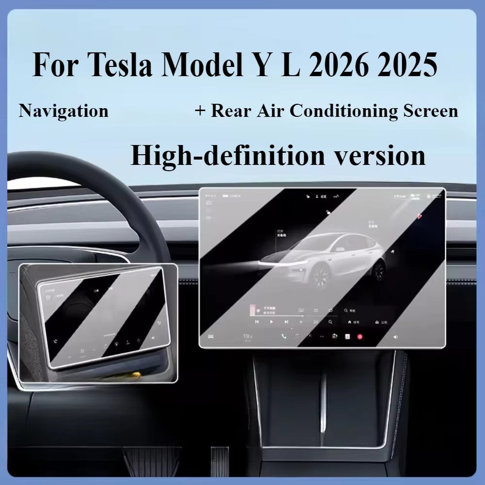 2er-Set Displayschutzfolie für Tesla Model Y L (2025-2026) – 16 Zoll, entspiegelt, gehärtetes Glas