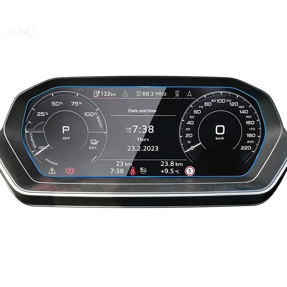 For Q4 e-tron 2022-2024 10.25 Inch Dashboard Screen Protector Anti-Fingerprint Tempered Glass Film
