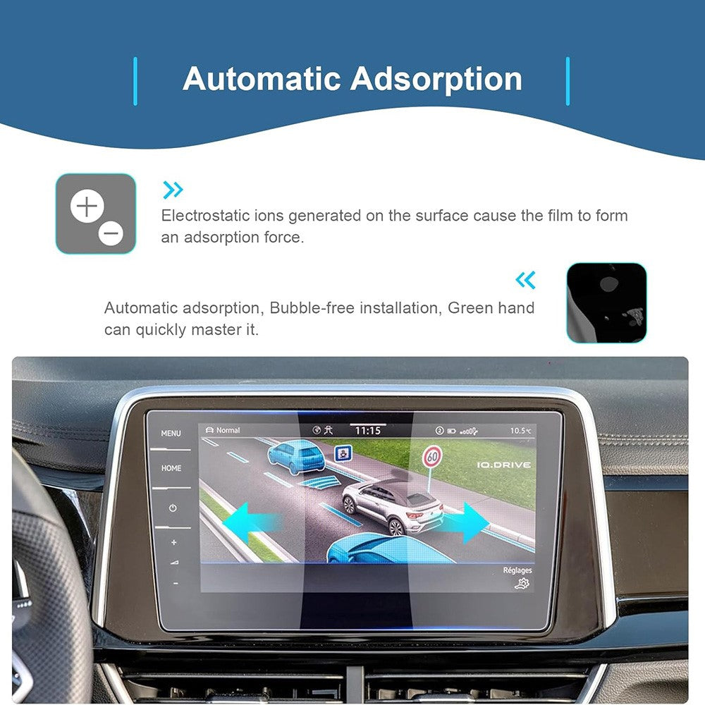 Displayschutz für T-ROC 2021-2025 9,2 Zoll Navigation – 9H Härte, bruchsicher