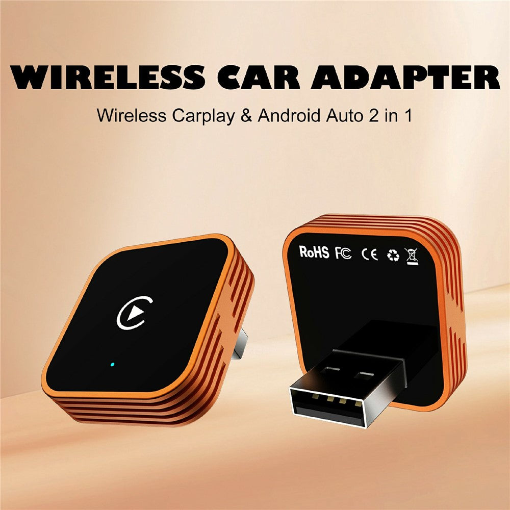 CP030-3: 2-in-1 Wireless CarPlay & Android Auto AI Box für iPhone & Android