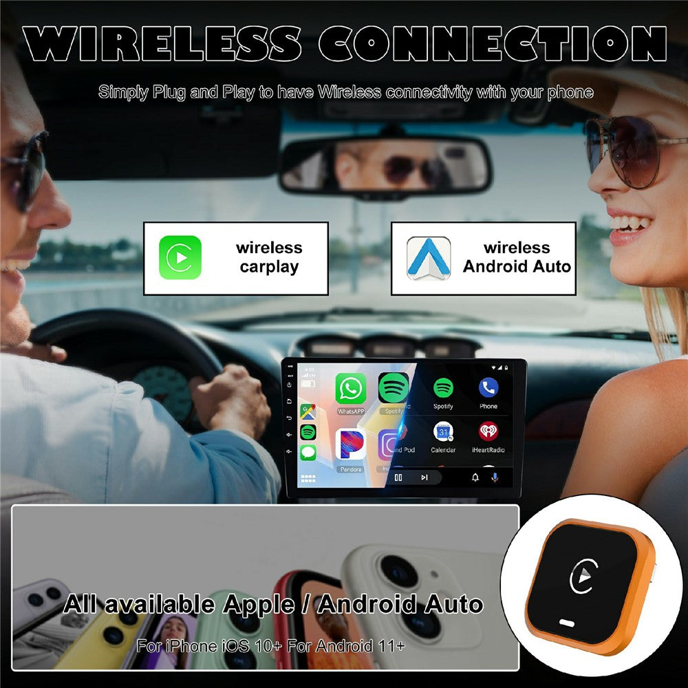 CP030-5 2-in-1 Wireless CarPlay & Android Auto Adapter | WiFi 6 | USB Dongle | AI Box