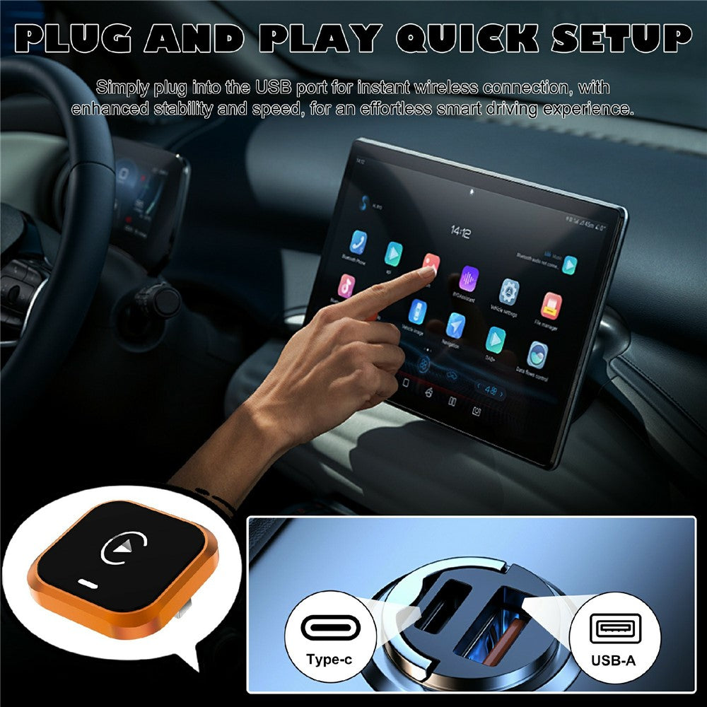 CP030-5 2-in-1 Wireless CarPlay & Android Auto Adapter | WiFi 6 | USB Dongle | AI Box
