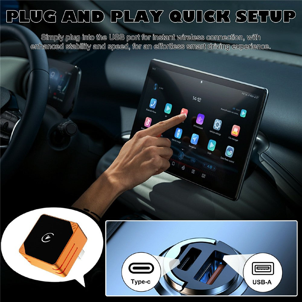 CP031-2 2-in-1 Wireless Adapter: CarPlay & Android Auto (Plug & Play)