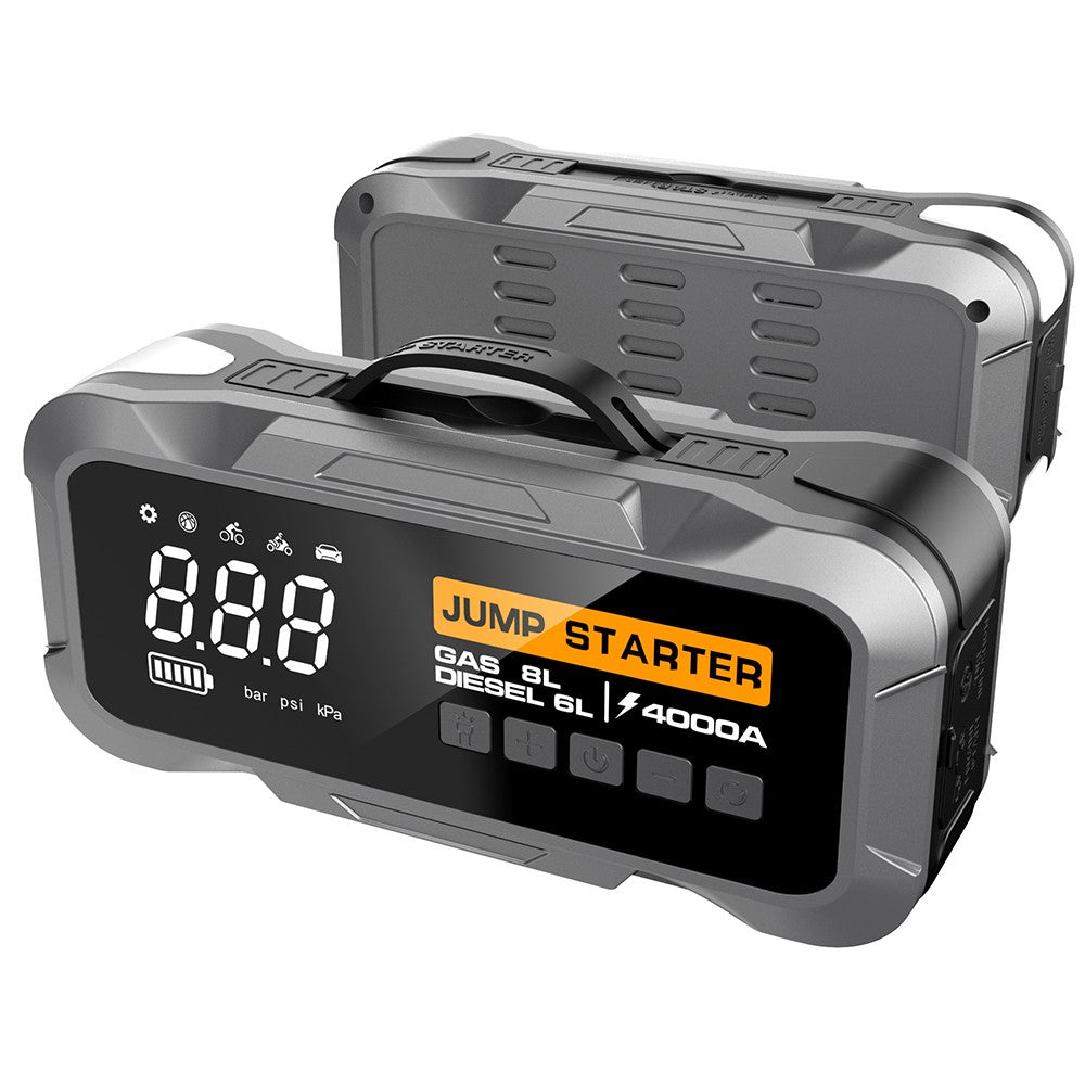 CY97 12000mAh Starthilfe mit Kompressor (150PSI) & LED-Notlicht