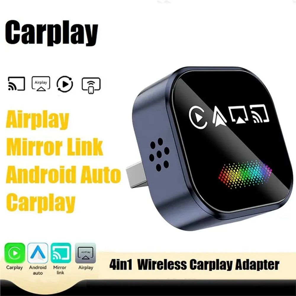 Q1A 4-in-1 Wireless CarPlay & Android Auto Adapter mit AirPlay & Mirror Link