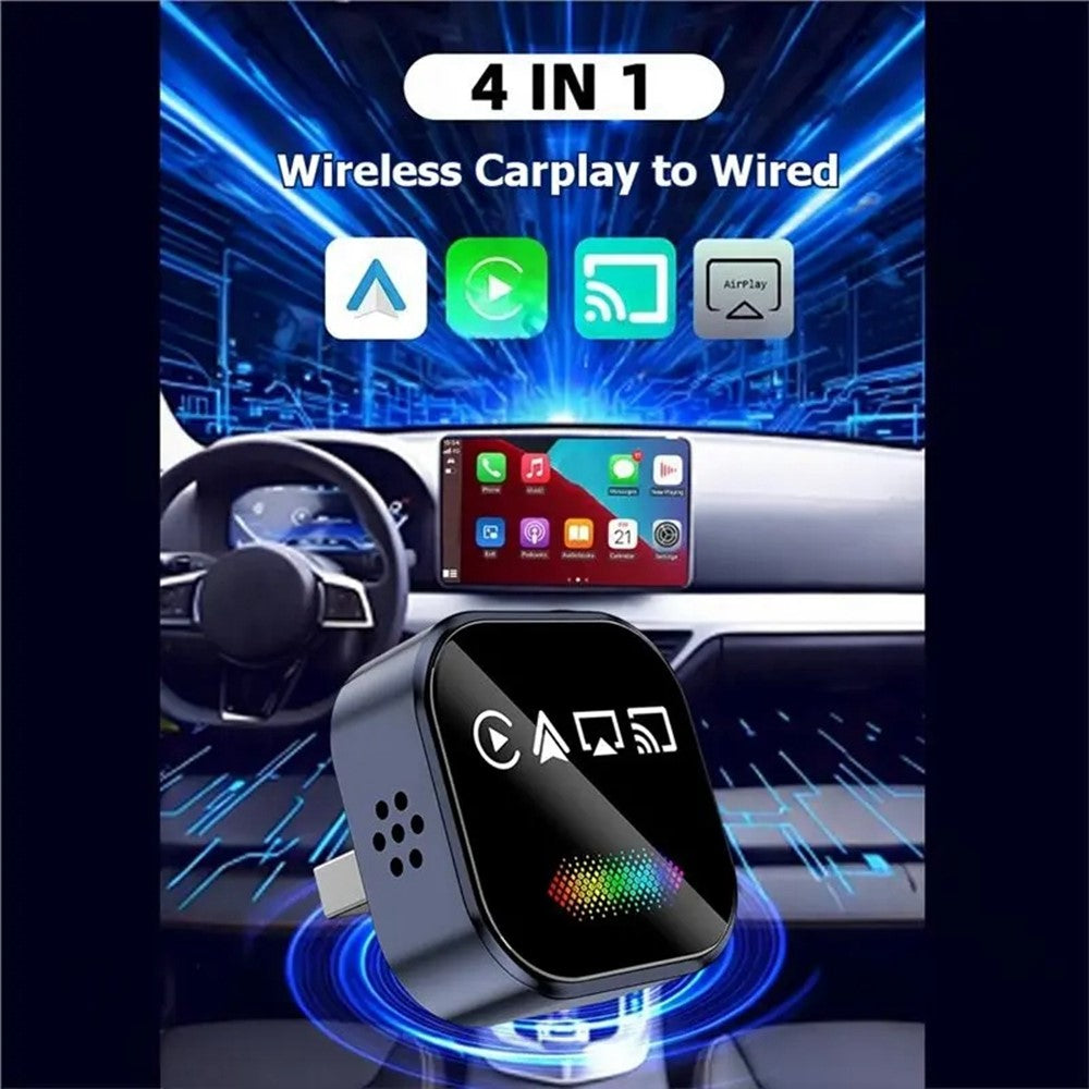 Q1A 4-in-1 Wireless CarPlay & Android Auto Adapter mit AirPlay & Mirror Link