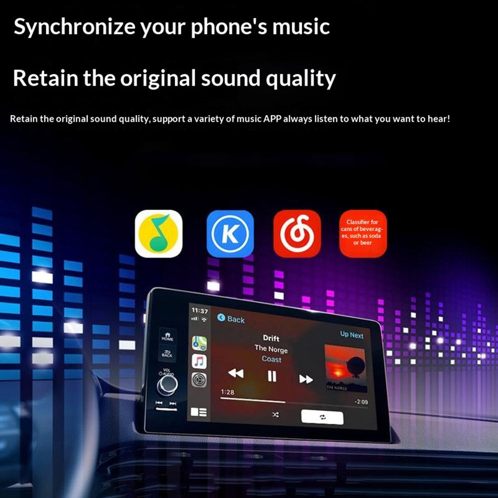 Q1A 4-in-1 Wireless CarPlay & Android Auto Adapter mit AirPlay & Mirror Link
