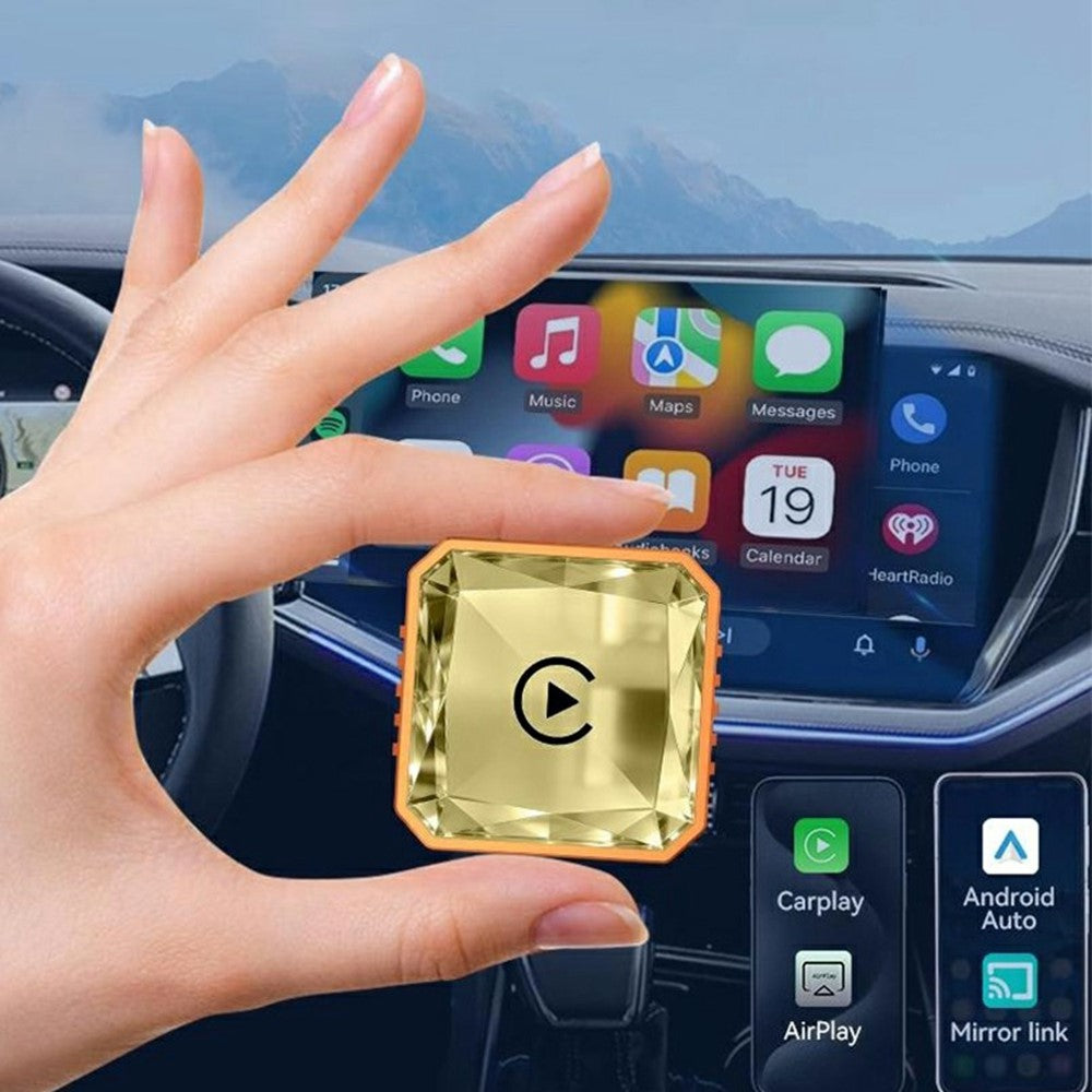 Q1BVS Wired to Wireless CarPlay Adapter 4in1 CarPlay/Android Auto/AirPlay/Mirror Link Smart Box
