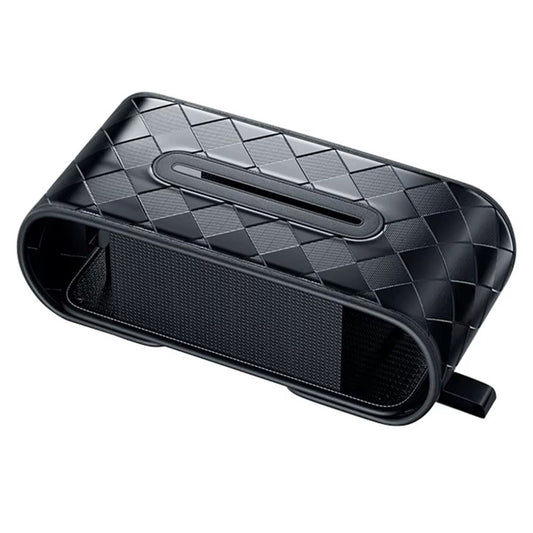 Auto Taschentuchbox Halter Leder Fahrzeug Rücksitz Organizer mit Metallöffnung