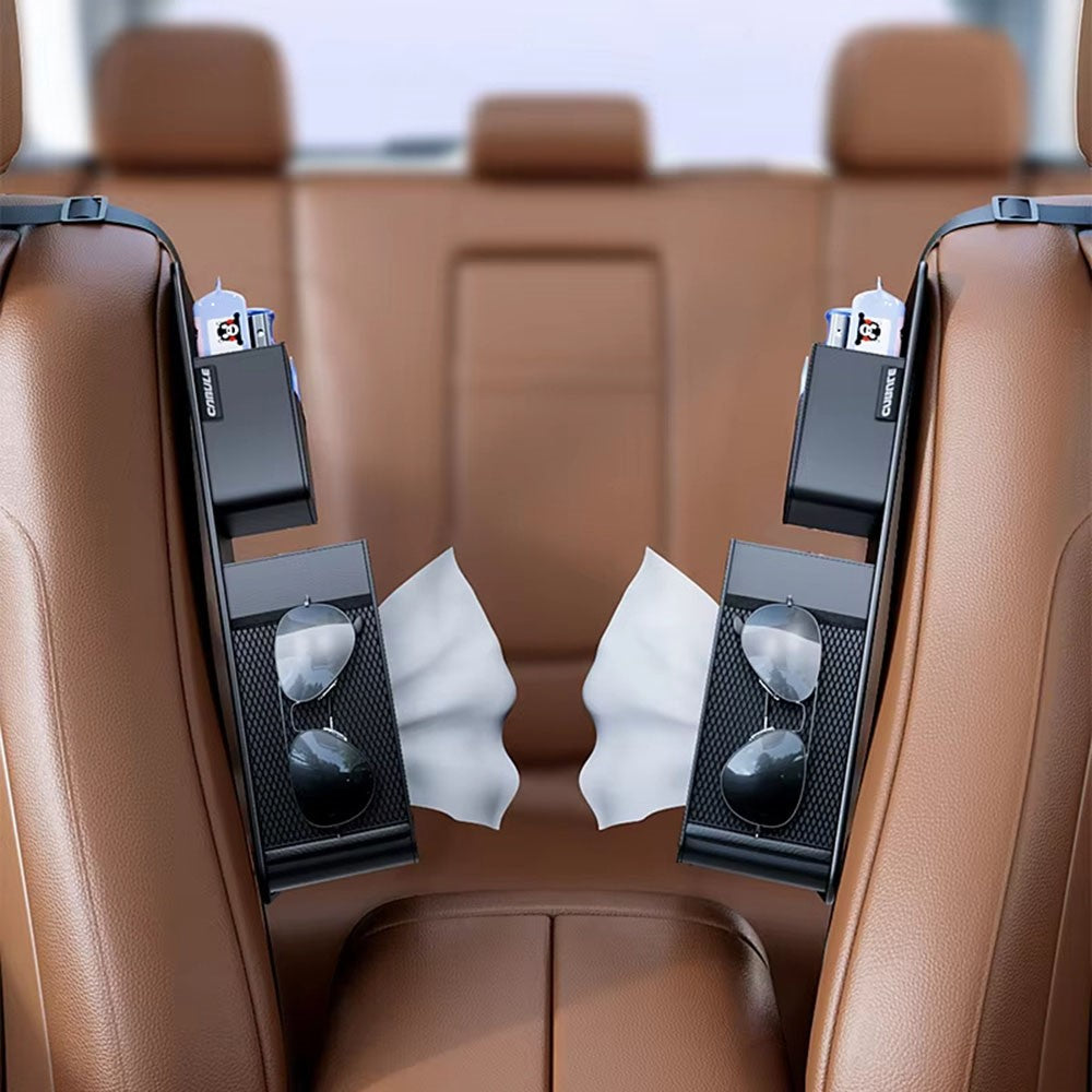 Car Seat Side Tissue Box Holder Hanging Organizer Multi-Functional Storage Bag for Universal Vehicle Interior