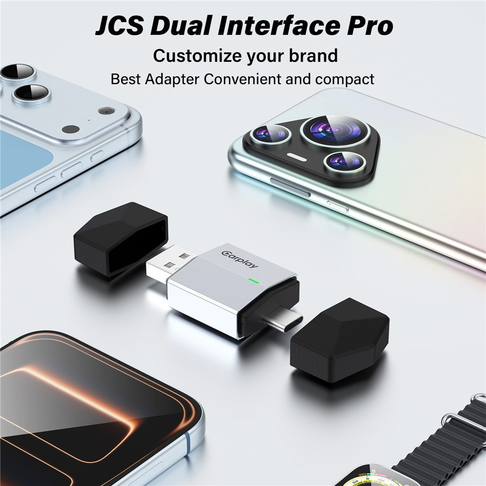 TYS-4262AC 2in1 Wireless CarPlay & Android Auto Adapter, USB-A/USB-C, Bluetooth 5.0, WiFi 6