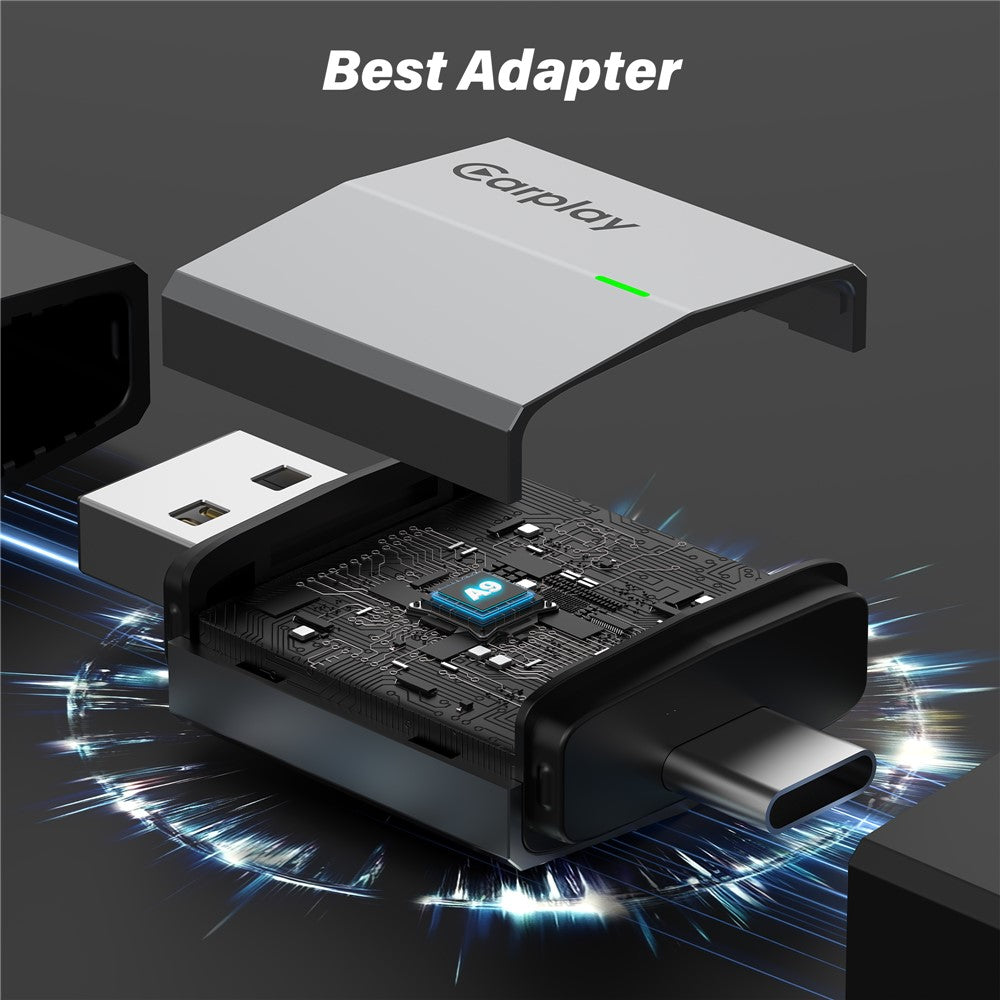 TYS-4262AC 2in1 Wireless CarPlay & Android Auto Adapter, USB-A/USB-C, Bluetooth 5.0, WiFi 6