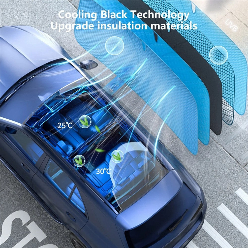 Sonnenschutz Faltbar für Auto Windschutzscheibe, Größe S, Silberbeschichtung, UV-Schutz, Hitzeschutz