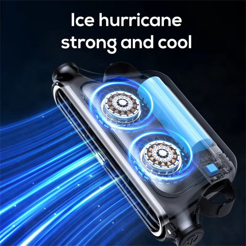 KLX05 Dual Turbine Tragbarer Auto-Kühlventilator, 3 Stufen, verstellbar für Rücksitzlehne