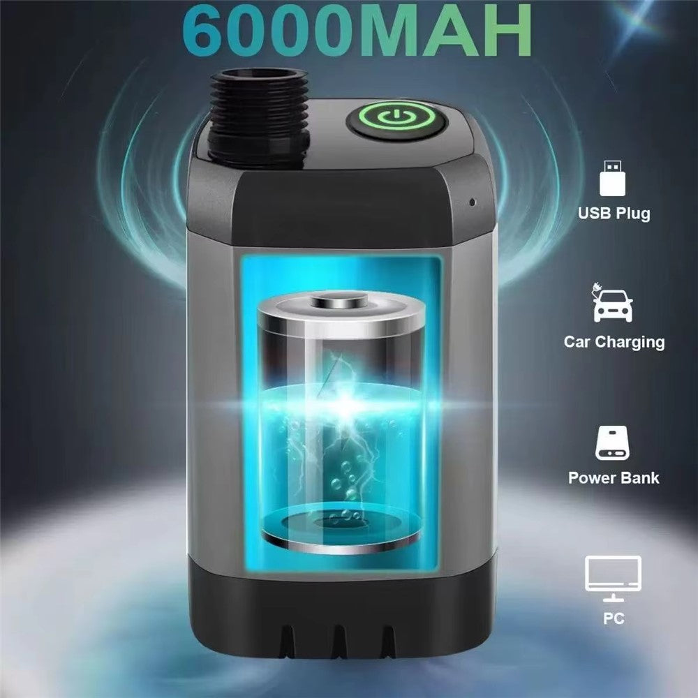 Portable Electric Shower Pump Built-in 6000mAh Battery IPX7 Waterproof 4 Modes Camping Bathing Set